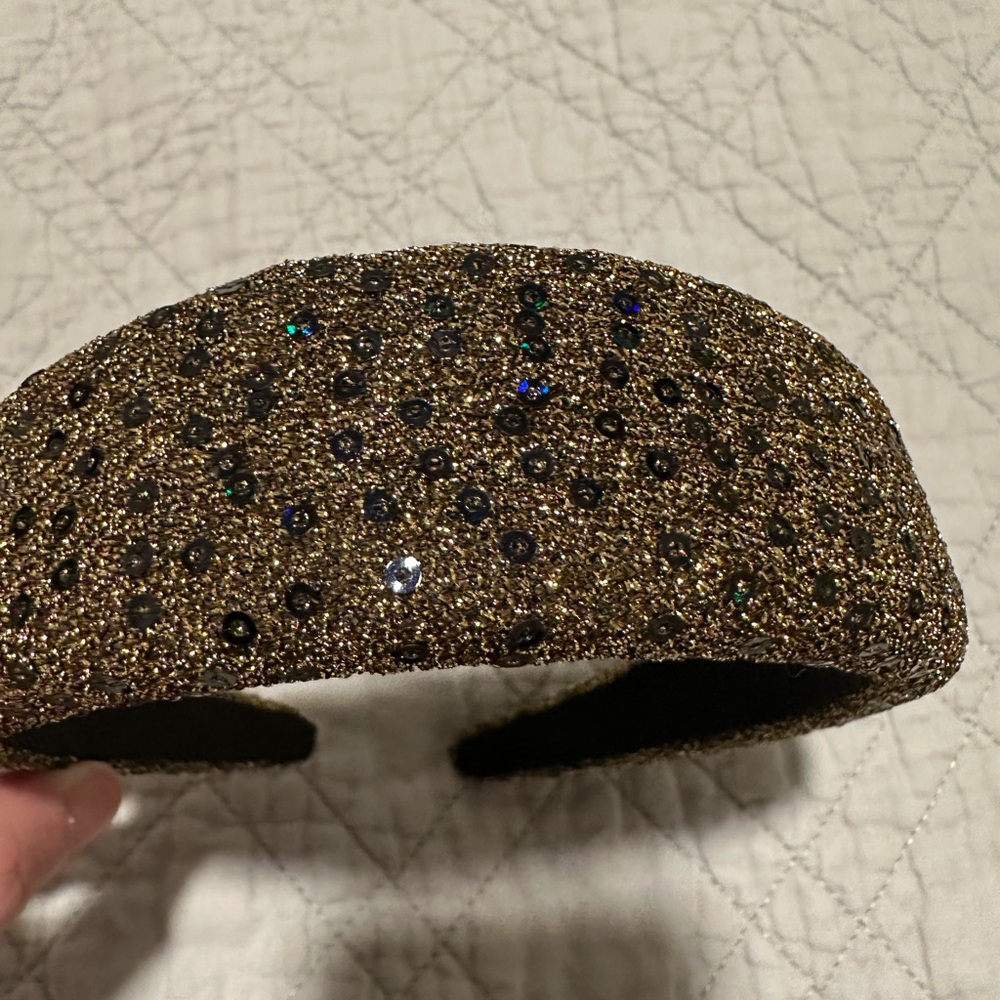 Never worn black and gold sequin headband from Anthropologie